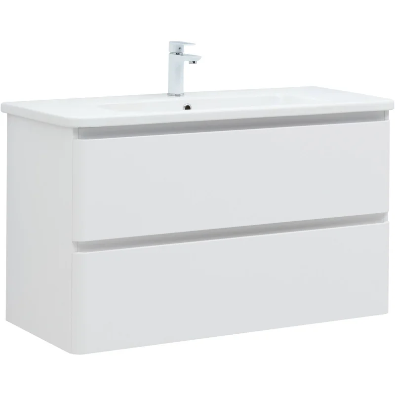 Тумба под раковину Aquanet Эмбер 105 белый матовый