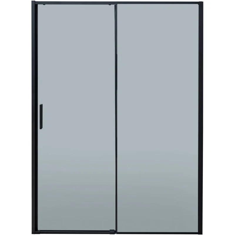 Душевая дверь Aquanet Pleasure Evo 140 AE65-N140-BT профиль черный, прозрачное стекло