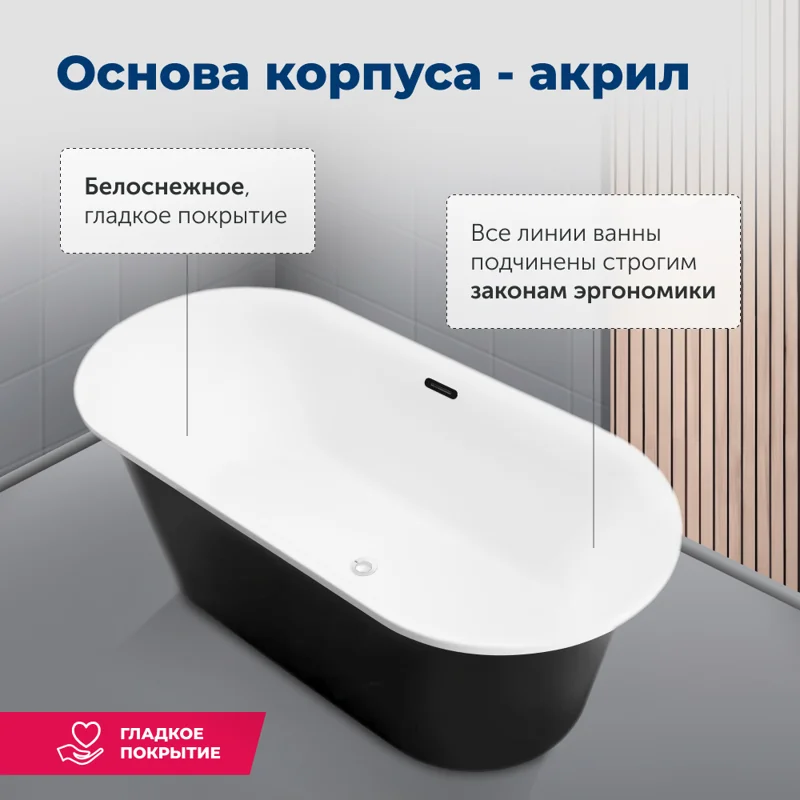 Акриловая ванна Aquanet Family Smart 170x78 88778-MW-MB