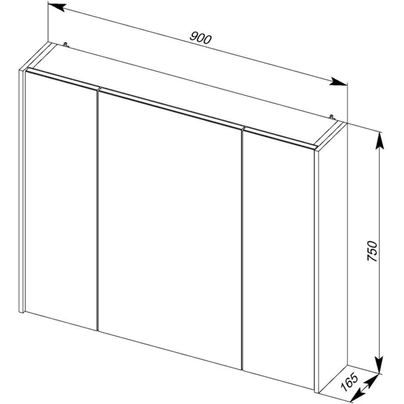 Зеркальный шкаф Aquanet Латина 90 белый