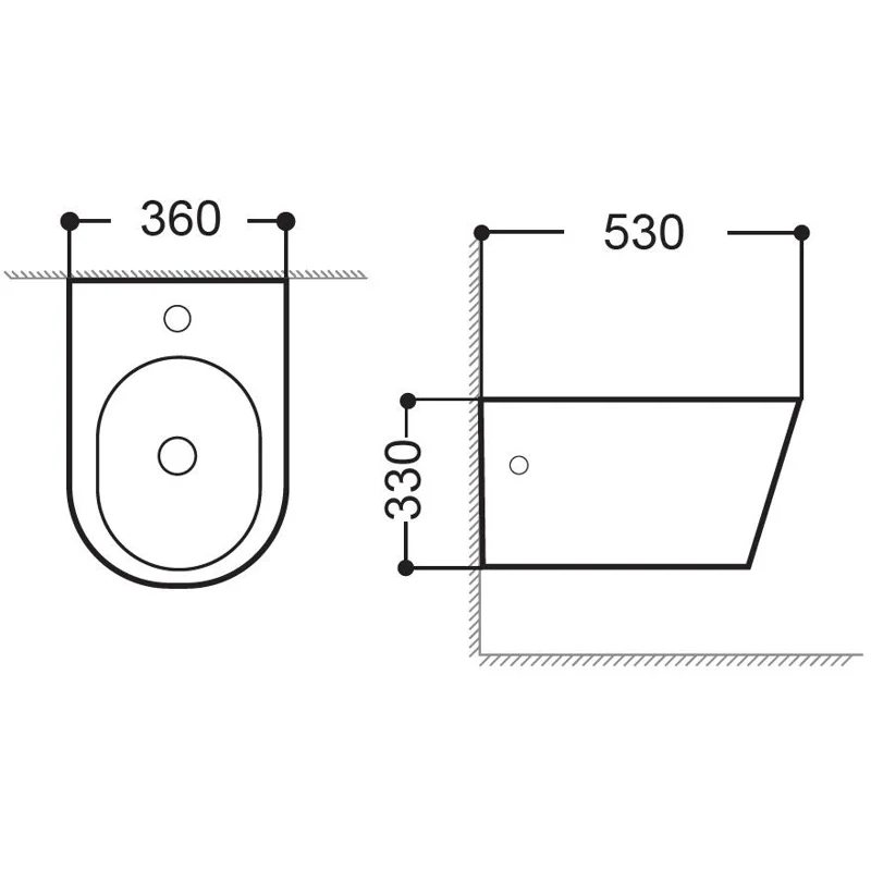 Биде подвесное Aquanet Atago 2.0 B2 LX-1057