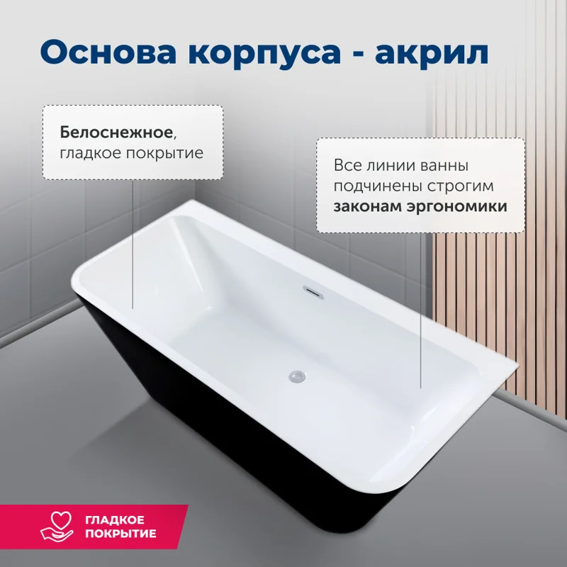 Акриловая ванна Aquanet Family Perfect 170x75 13775-GW-MB