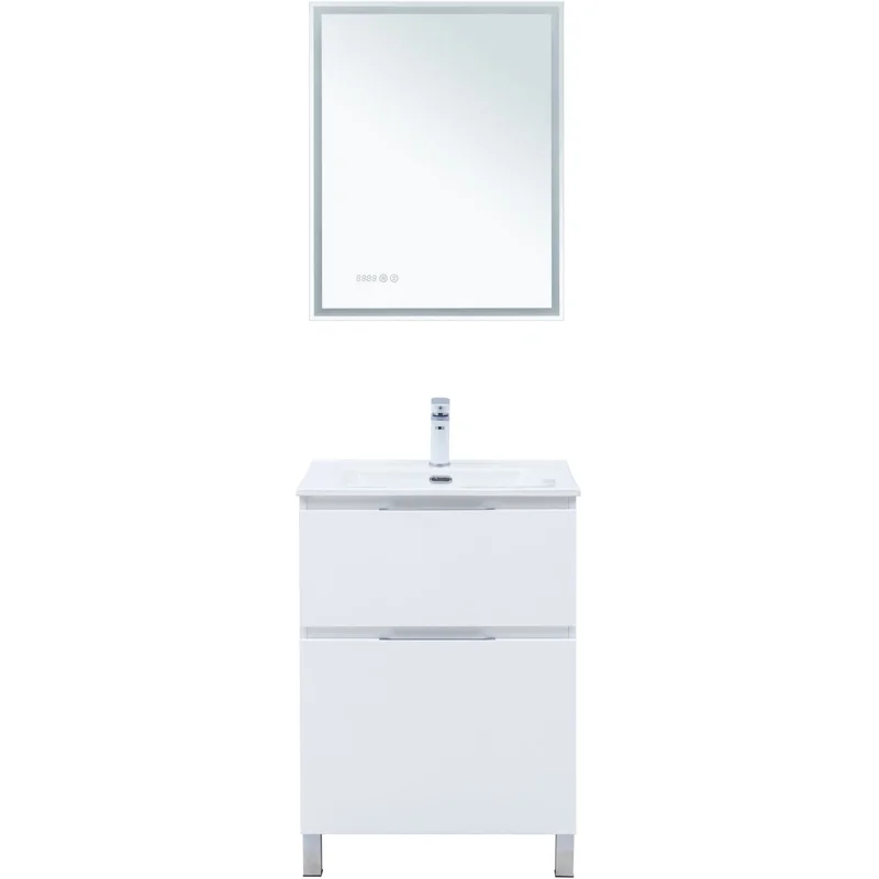 Тумба под раковину Aquanet Алвита New 60 напольная, белый матовый