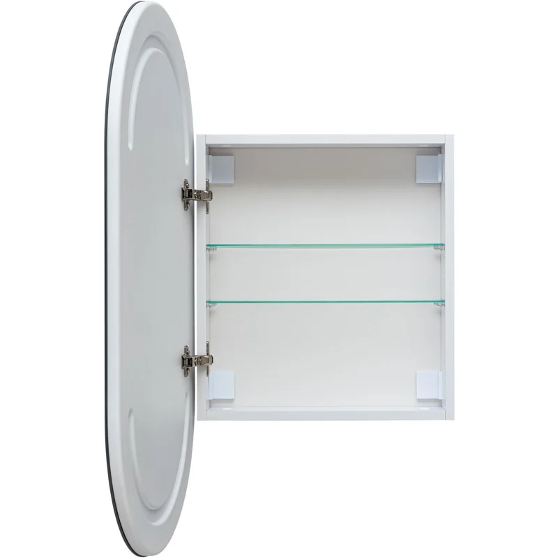 Зеркальный шкаф Aquanet Монте 50 белый, с LED подсветкой