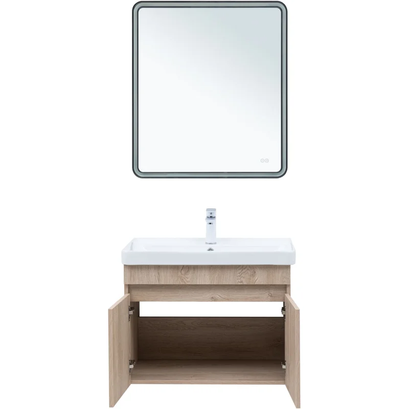 Тумба под раковину Aquanet Оптима 70 дуб светлый