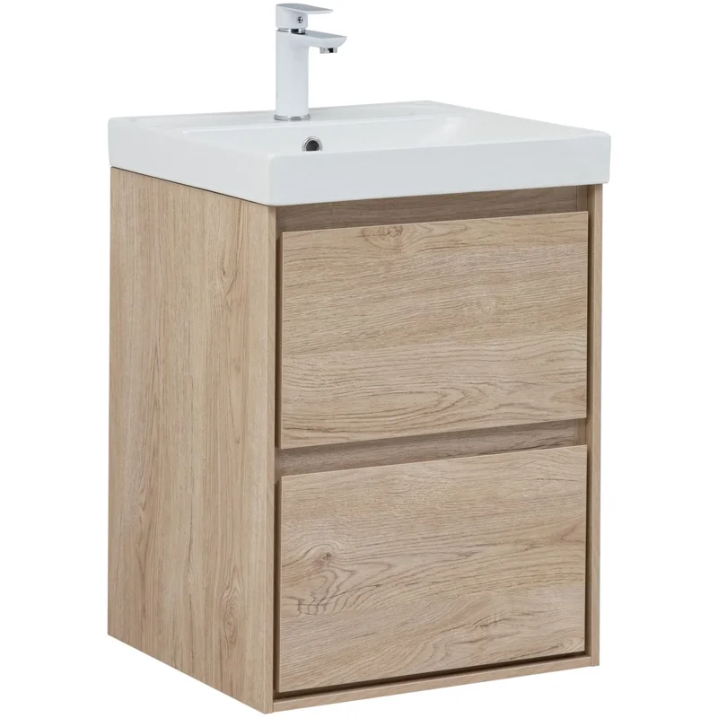 Тумба под раковину Aquanet Милан 50 дуб светлый