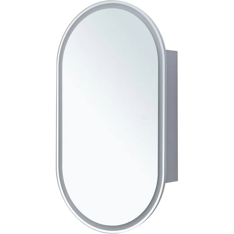 Зеркальный шкаф Aquanet Монте 50 белый, с LED подсветкой