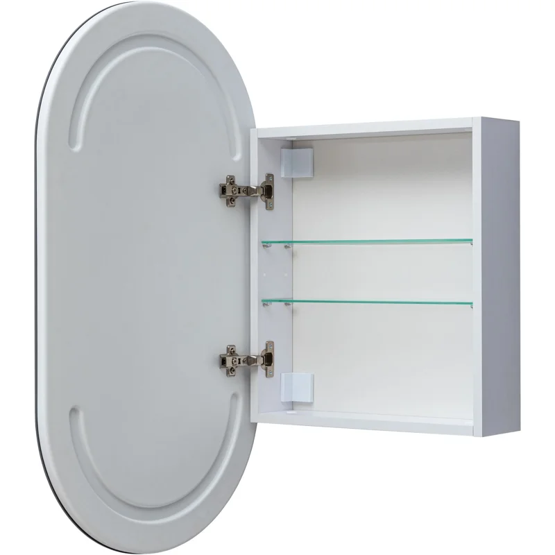 Зеркальный шкаф Aquanet Монте 50 белый, с LED подсветкой