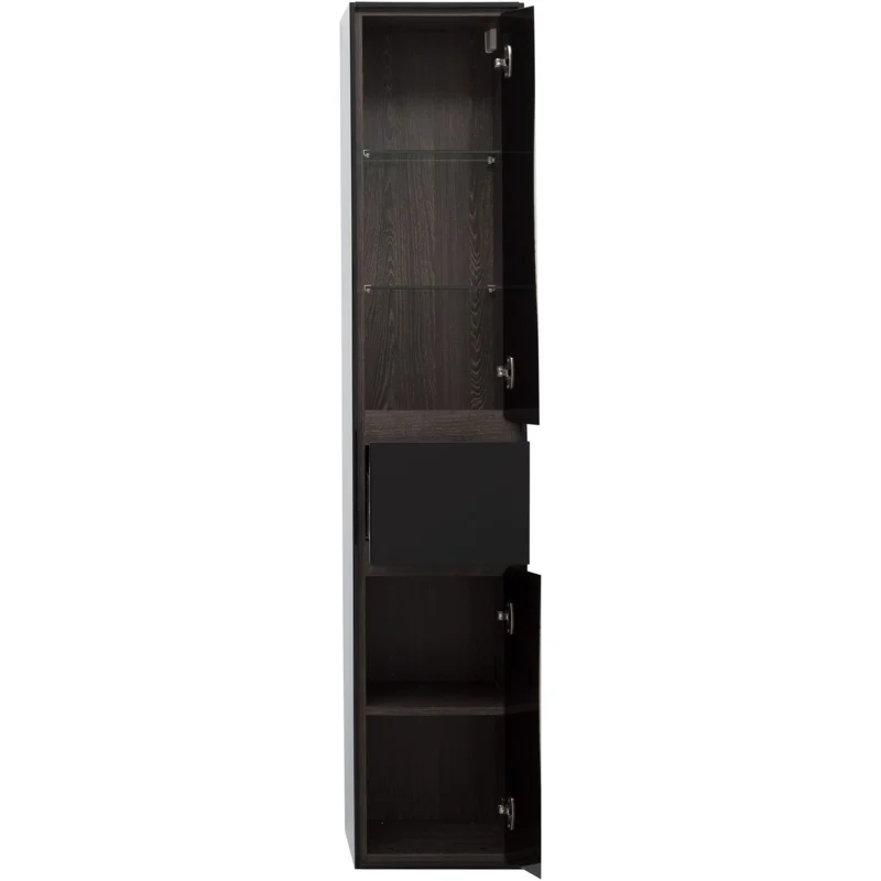 Пенал Aquanet Милан 35 черный глянец