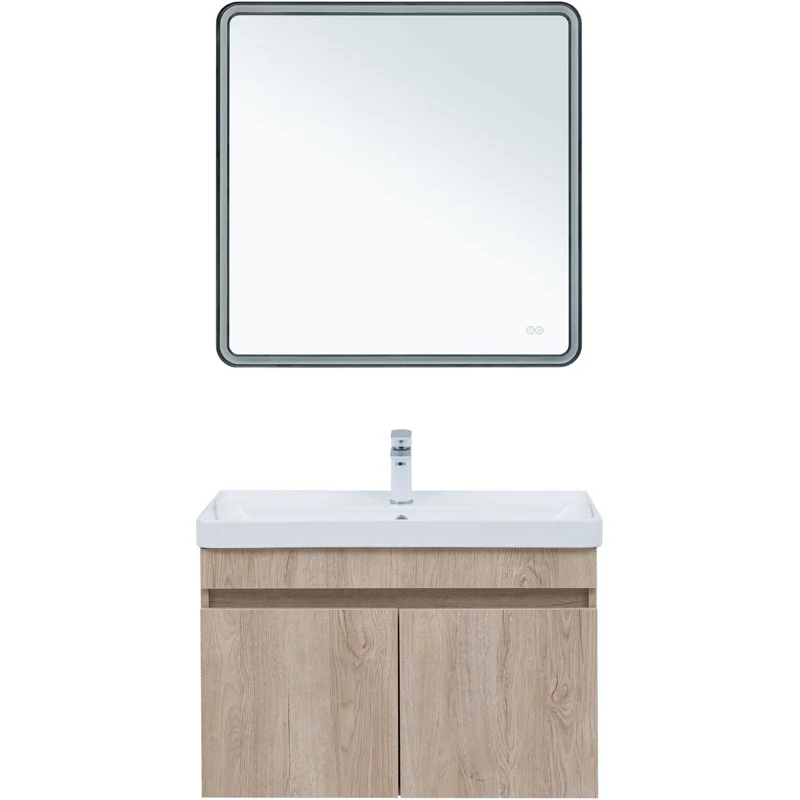 Тумба под раковину Aquanet Оптима 80 дуб светлый