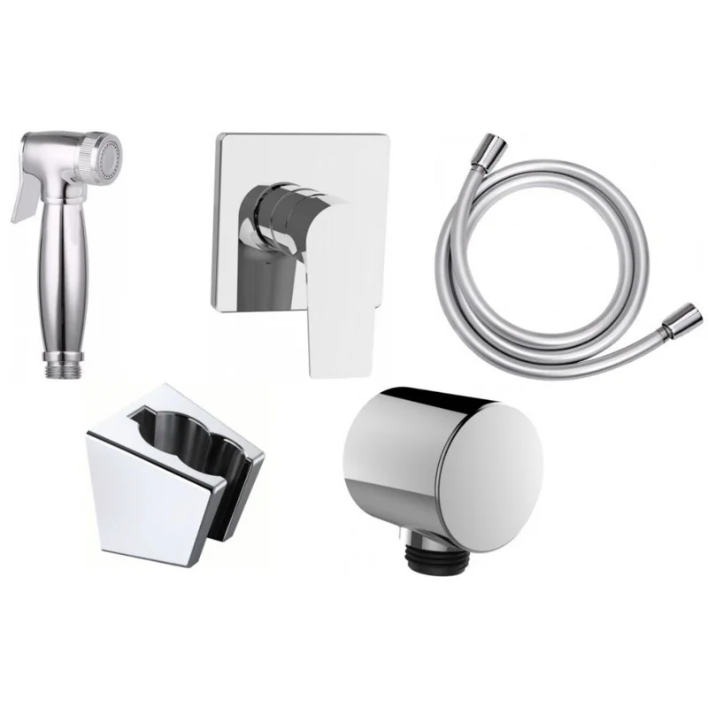 Набор смесителя с гигиеническим душем Aquanet Static 1.01 (с внутренней частью)