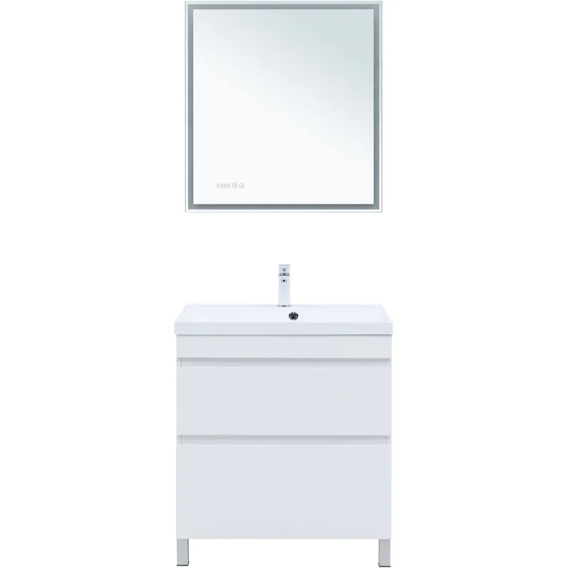 Тумба под раковину Aquanet Нота New 75 белый глянец