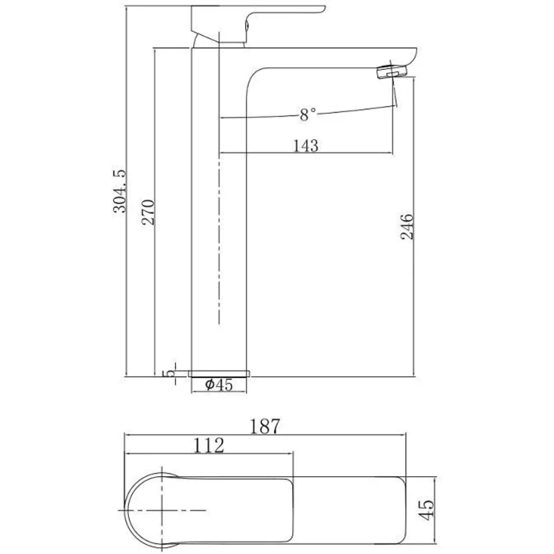 Смеситель для раковины Aquanet Arctic AF520-11СW