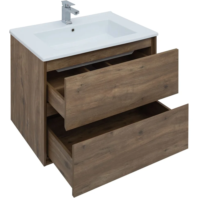 Тумба под раковину Aquanet Милан 85 дуб рустикальный