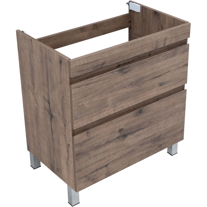 Тумба под раковину Aquanet Нота New 75 напольная, дуб веллингтон табак