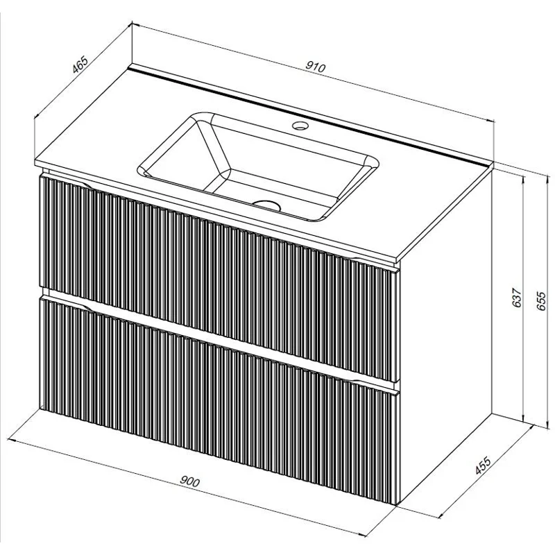 Тумба под раковину Aquanet Джейн (Flat) 90 мисти грин