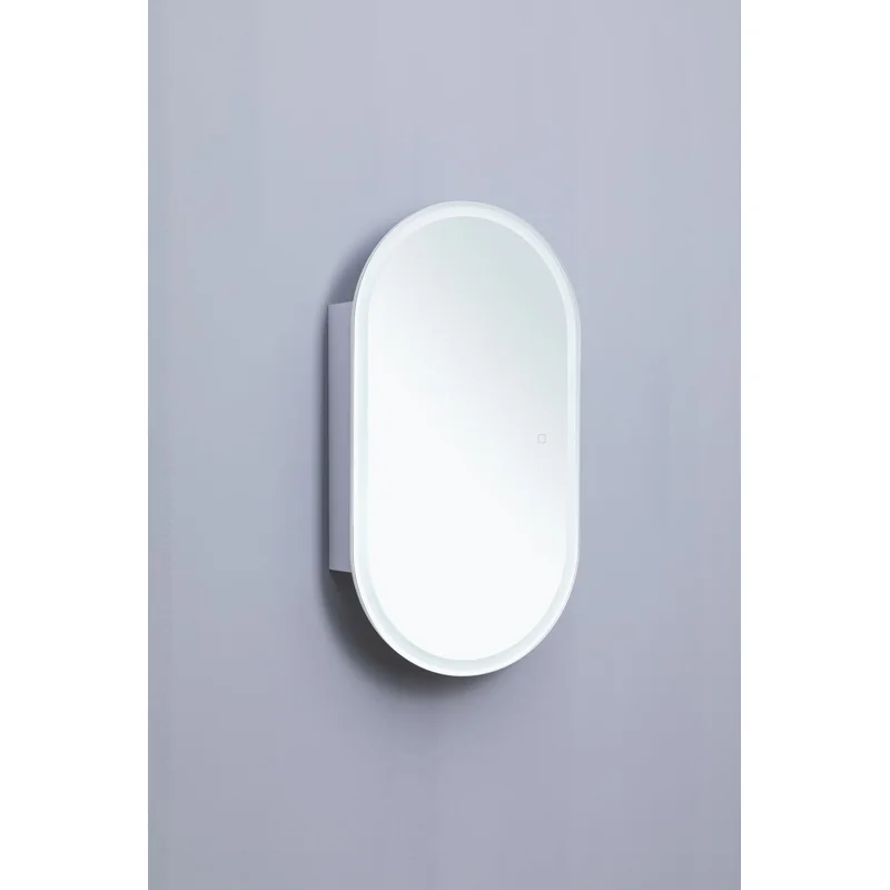 Зеркальный шкаф Aquanet Монте 50 белый, с LED подсветкой