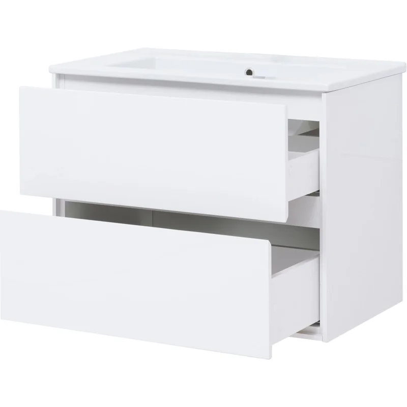 Тумба под раковину Aquanet Милан 85 белый глянец