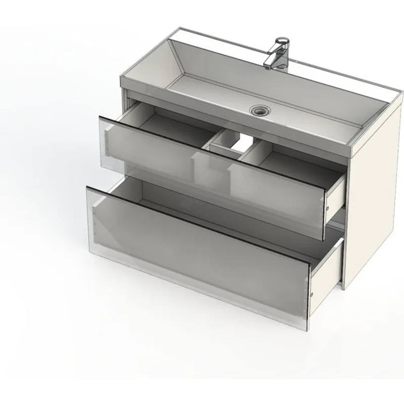 Тумба под раковину Aquanet Гласс 100 белый