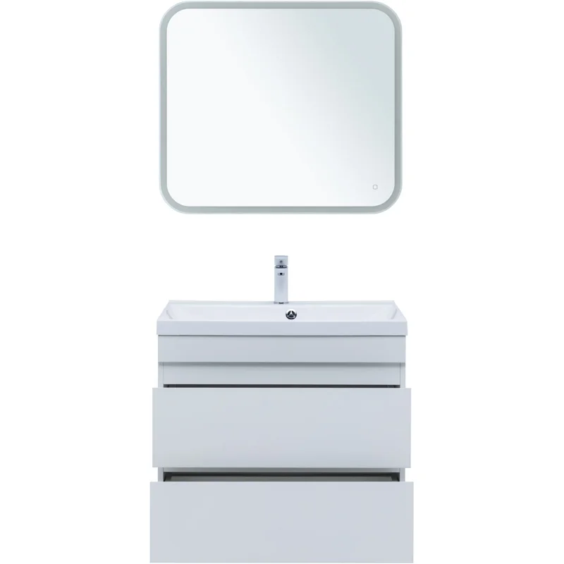 Тумба под раковину Aquanet Нота New 75 белый глянец