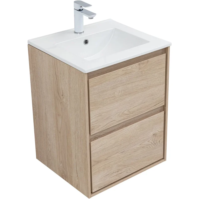 Тумба под раковину Aquanet Милан 50 дуб светлый