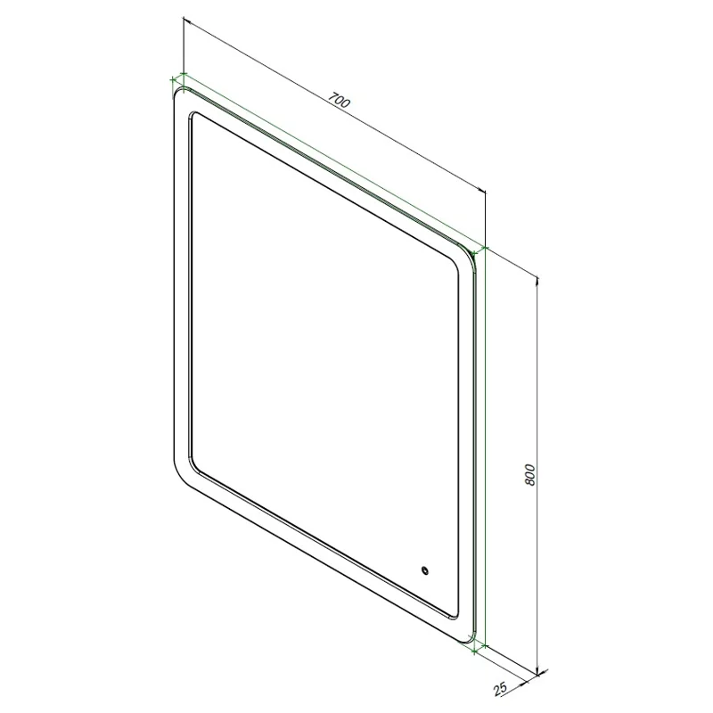 Зеркало Aquanet Ирис 70 с подсветкой LED