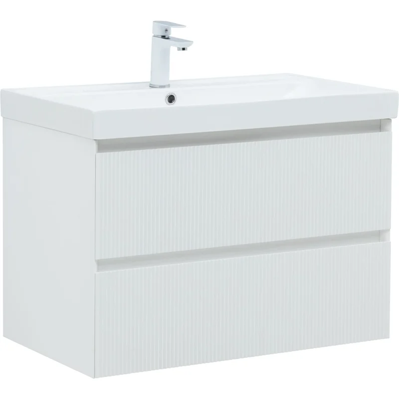 Тумба под раковину Aquanet Альтера 80 белый матовый