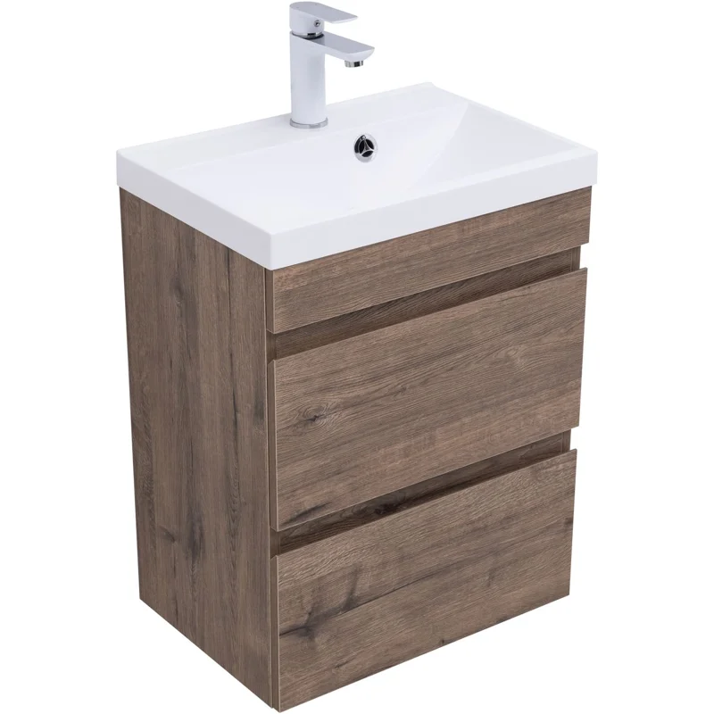 Тумба под раковину Aquanet Нота New 50 дуб веллингтон табак