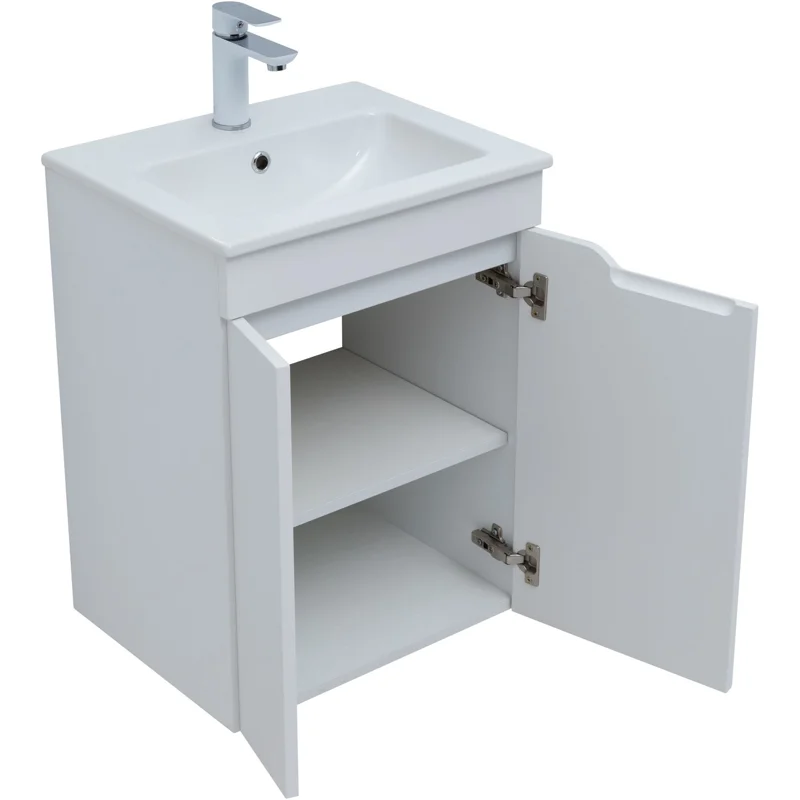 Тумба под раковину Aquanet Практика 50 белый матовый