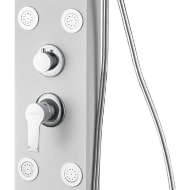 Душевая панель Galaxy White с гидромассажем и изливом