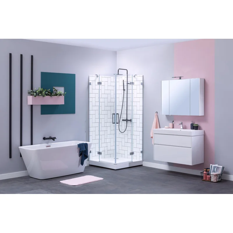 Тумба с раковиной Aquanet Бруклин 85 белый