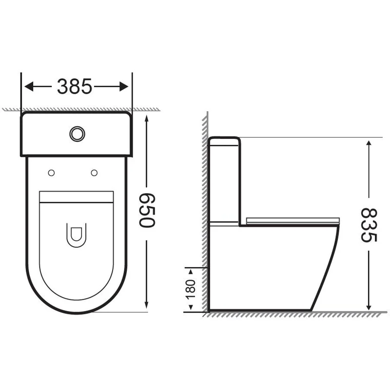 Сливной бачок Aquanet Cetus-C2 BL-102N-TPT