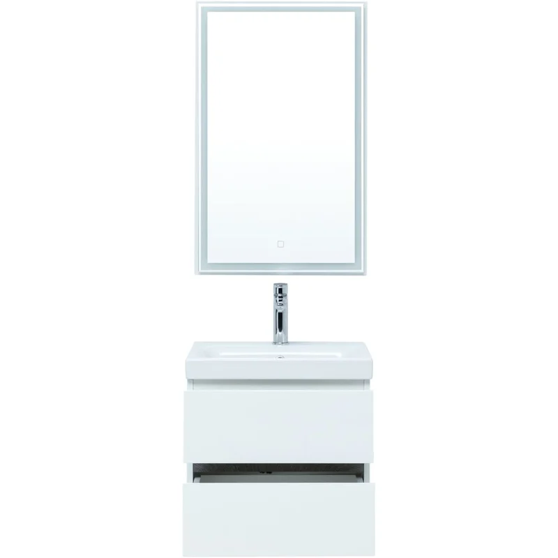 Тумба под раковину Aquanet Беркли 50 белый/дуб рошелье