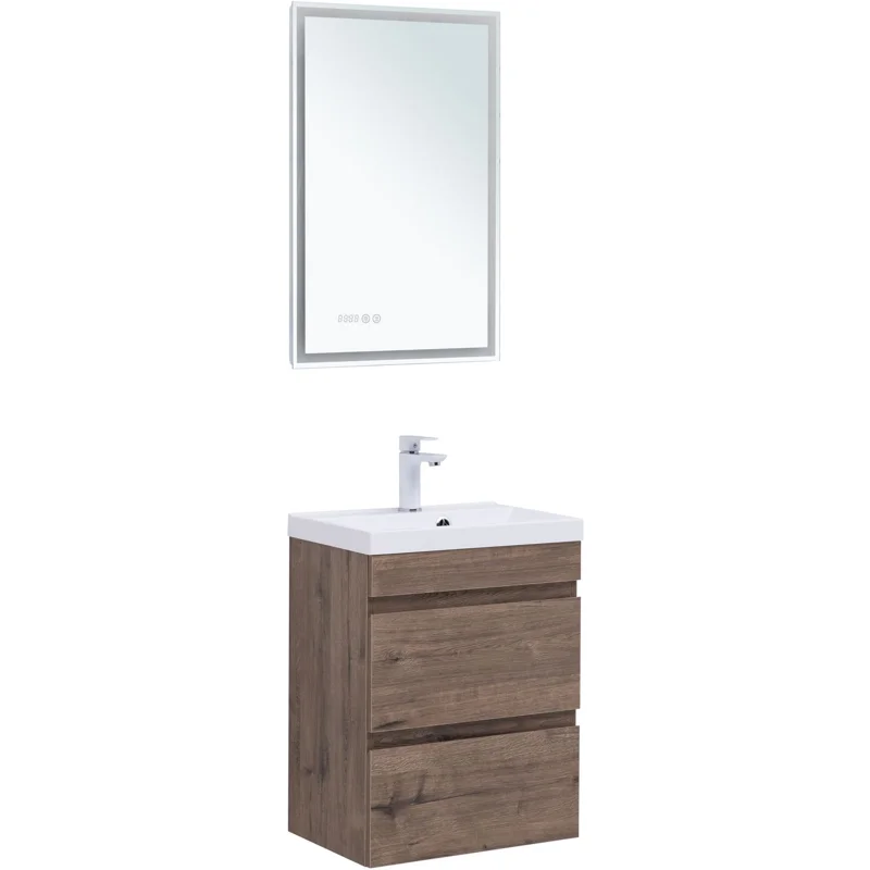 Тумба под раковину Aquanet Нота New 50 дуб веллингтон табак