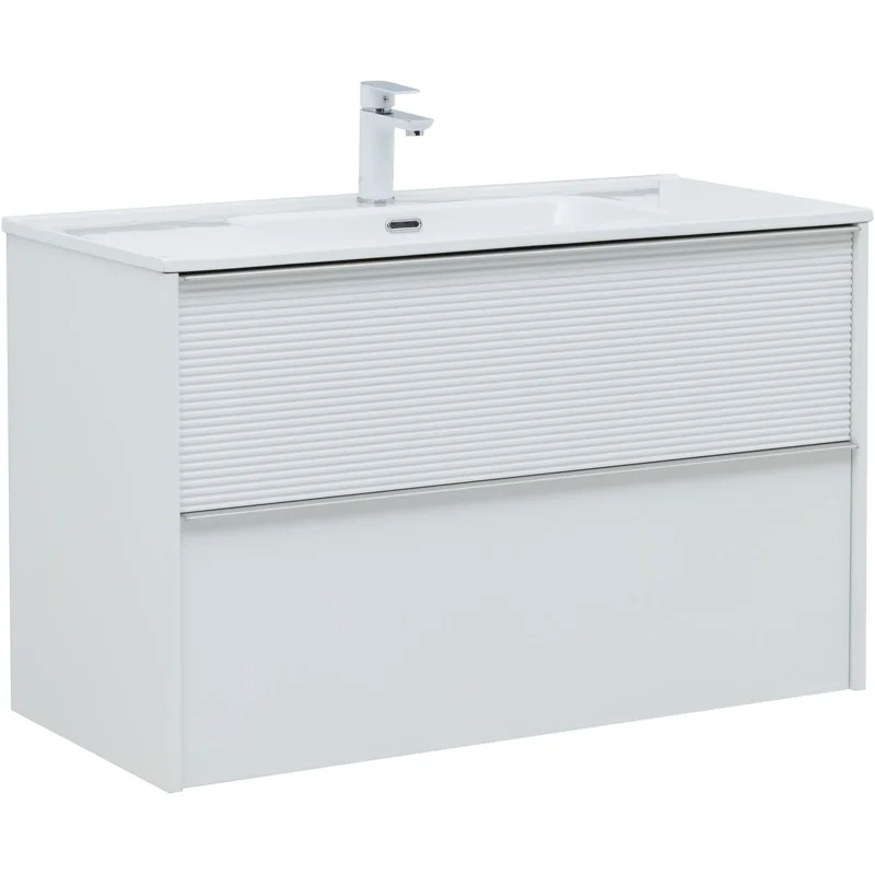 Тумба под раковину Aquanet Вита 100 белый матовый