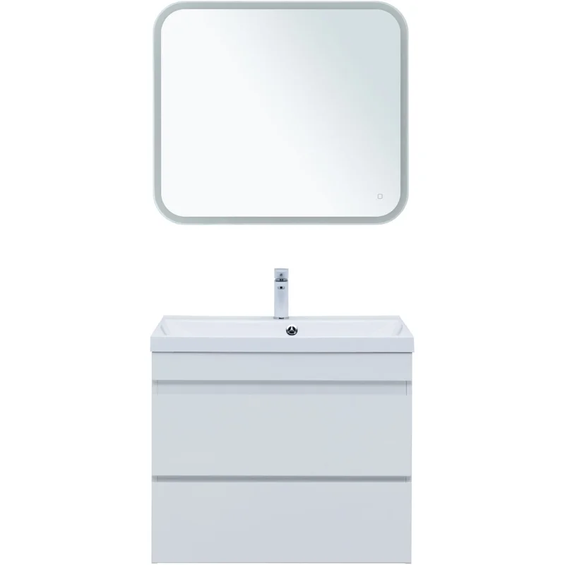 Тумба под раковину Aquanet Нота New 75 белый глянец