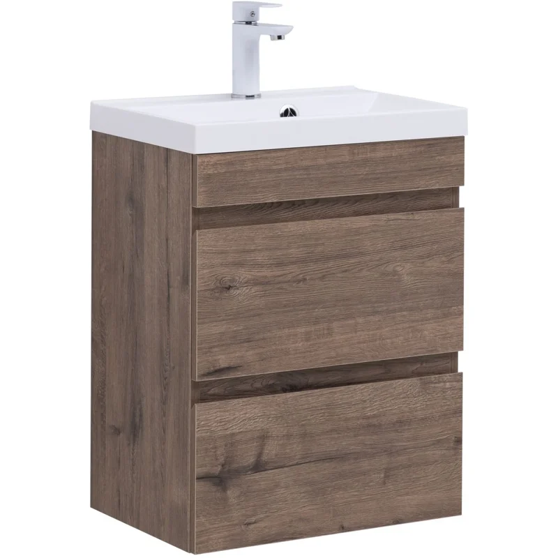 Тумба под раковину Aquanet Нота New 50 дуб веллингтон табак