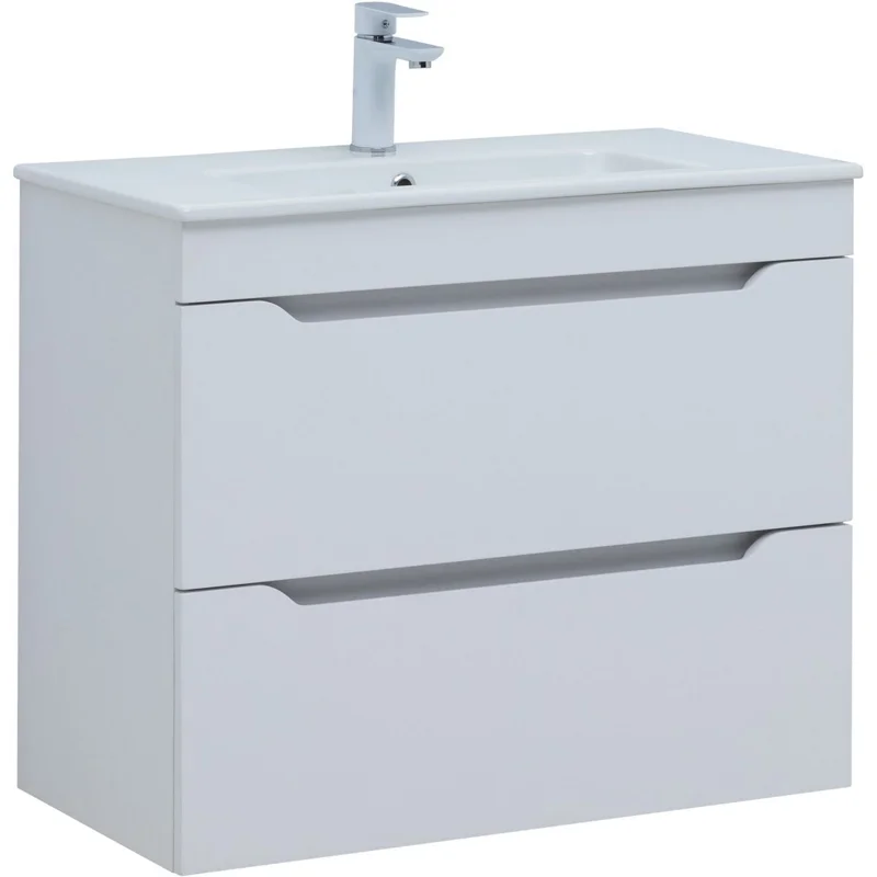 Тумба под раковину Aquanet Практика 80 белый матовый