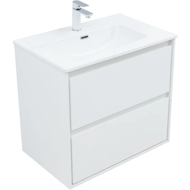 Тумба под раковину Aquanet Милан 70 белый глянец