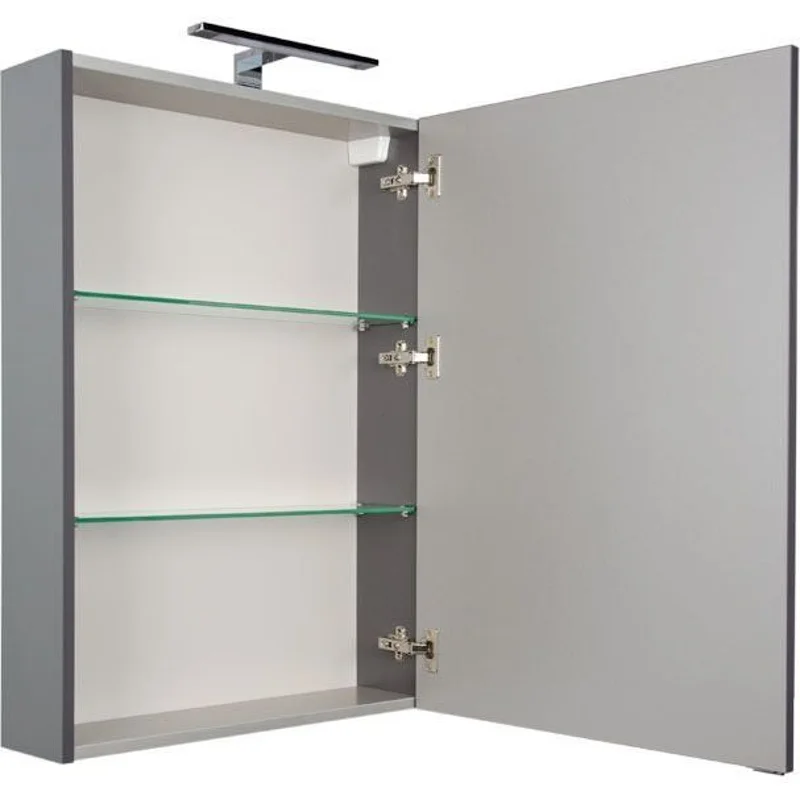 Зеркальный шкаф Aquanet Алвита 60 серый антрацит