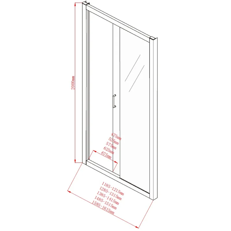 Душевая дверь Aquanet Alfa NAA6121 130, прозрачное стекло
