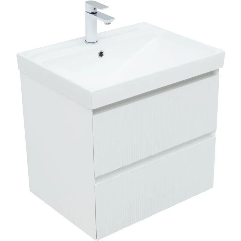 Тумба под раковину Aquanet Альтера 60 белый матовый