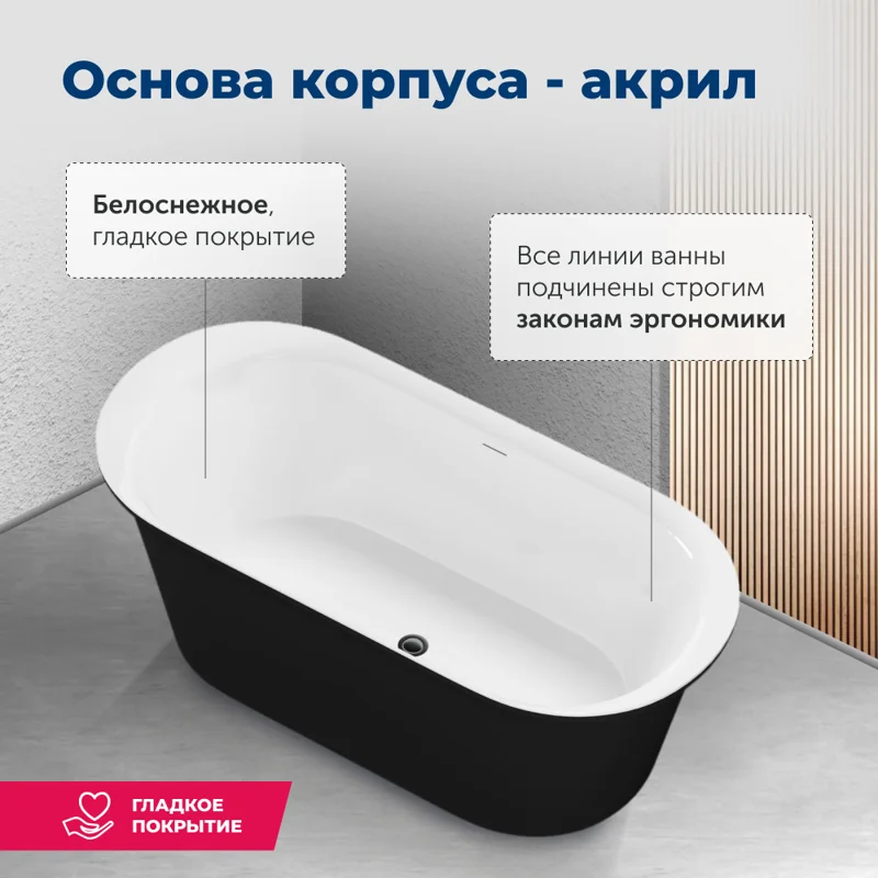 Акриловая ванна Aquanet Family Smart 170x78 88778-GW-MB