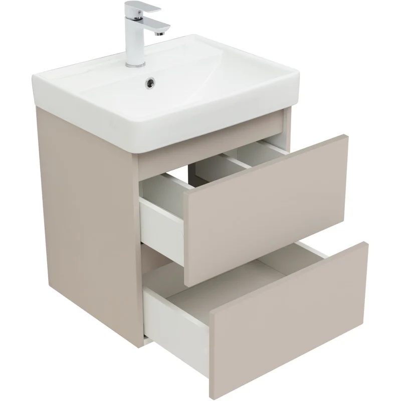 Тумба под раковину Aquanet Вега 2.0 50 бежевый