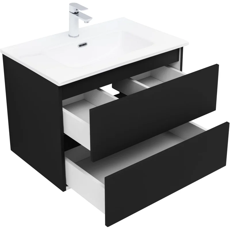Тумба под раковину Aquanet Вега 2.0 70 черный
