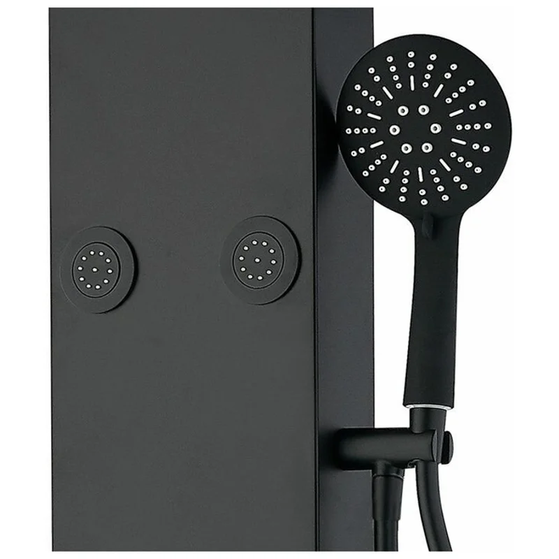 Душевая панель Galaxy Black с гидромассажем и изливом