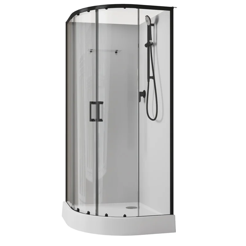 Душевая кабина Aquanet Passion EVO R Black 80x80