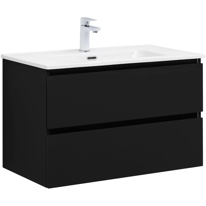 Тумба под раковину Aquanet Вега 2.0 80 черный