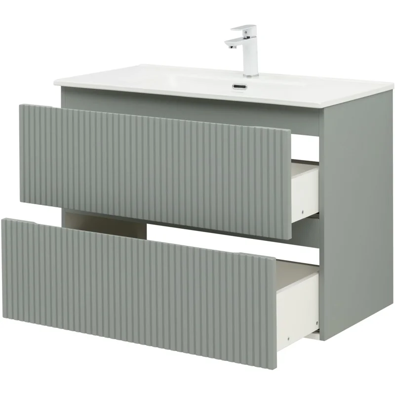 Тумба под раковину Aquanet Джейн (Flat) 90 мисти грин