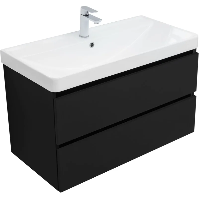 Тумба под раковину Aquanet Вега 2.0 90 черный